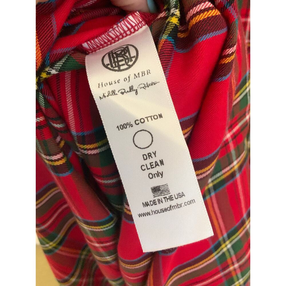 HOUSE OF MBR RED TARTAN BOUVIER LONG $385 NWT SIZE SMALL - Picture 10 of 15